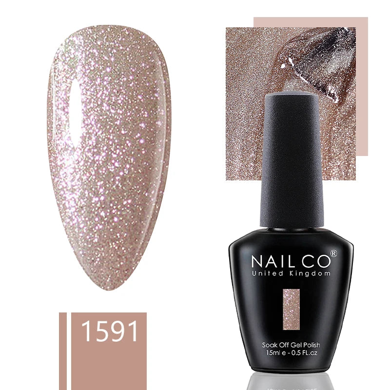 NAILCO 15ml Gel Nail Polish Nude Pink Gellak Color Series Gel Lacquer Set For Nails Glitter UV Nail Art LED Flower Gel Varnishes