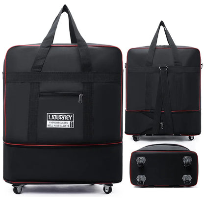 Folding Travel Bag Suitcase Spinner Wheel Abroad 158 Air Consignment Large Capacity Telescopic Duffle Bag