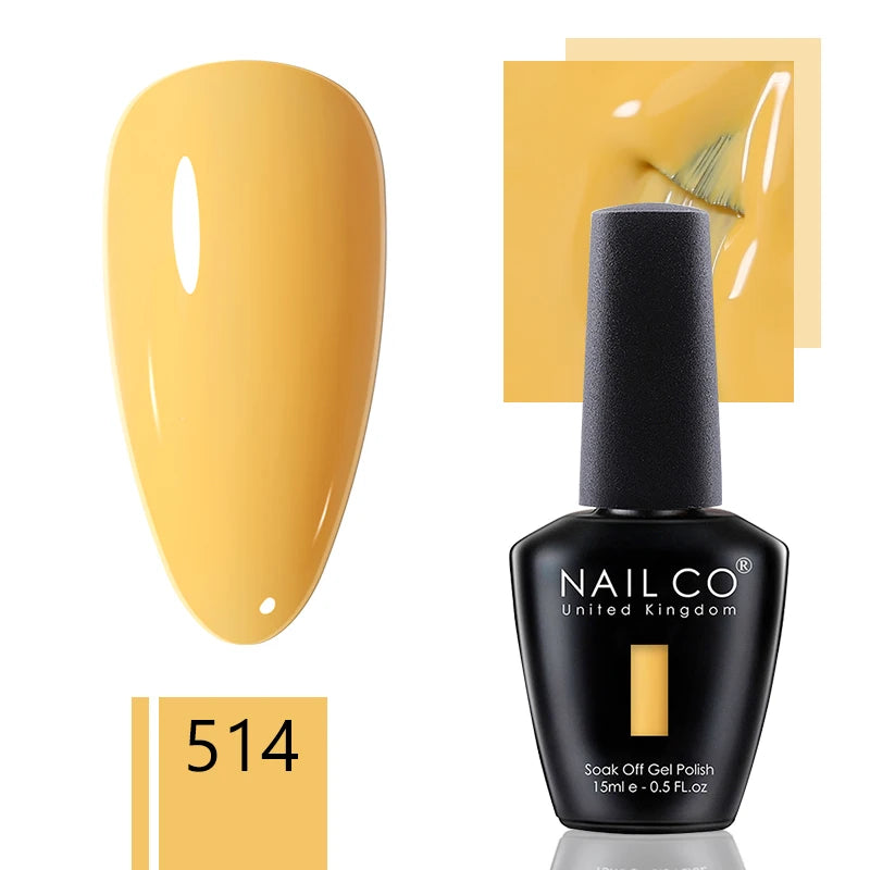 NAILCO 15ml Gel Nail Polish Nude Pink Gellak Color Series Gel Lacquer Set For Nails Glitter UV Nail Art LED Flower Gel Varnishes