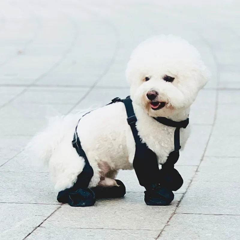 Waterproof Dog Boots Anti-Slip Dog Shoes Pet Paw Protector Dog Rain Booties Dog Outdoor Sock Shoes for Walking Running Hiking