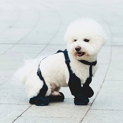 Waterproof Dog Boots Anti-Slip Dog Shoes Pet Paw Protector Dog Rain Booties Dog Outdoor Sock Shoes for Walking Running Hiking