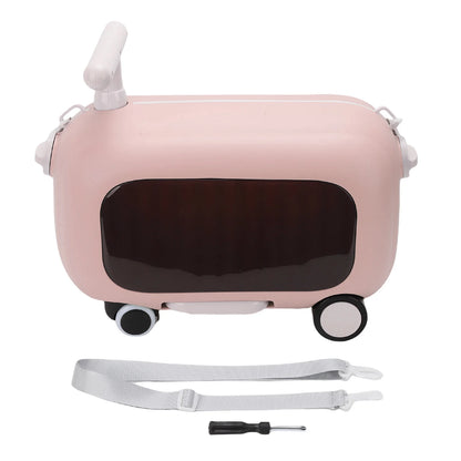 Kids Luggage Kids Ride-On Luggage 90 Degree Folding Pedal Large Capacity Multi-Functional Toddler Rideable Suitcase for Travel