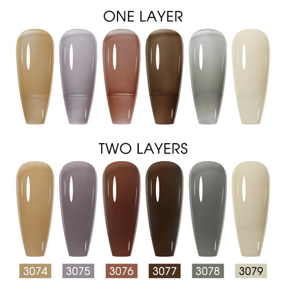 NAILCO 15ml Gel Nail Polish Nude Pink Gellak Color Series Gel Lacquer Set For Nails Glitter UV Nail Art LED Flower Gel Varnishes