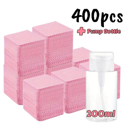 20/100/200/400/600pcs Lint-Free Nail Wipes Gel Cleansing Tissues Aluminum-Free Nail Polish Remover Pads for NaiArt Beauty Cleaning Care Tool
