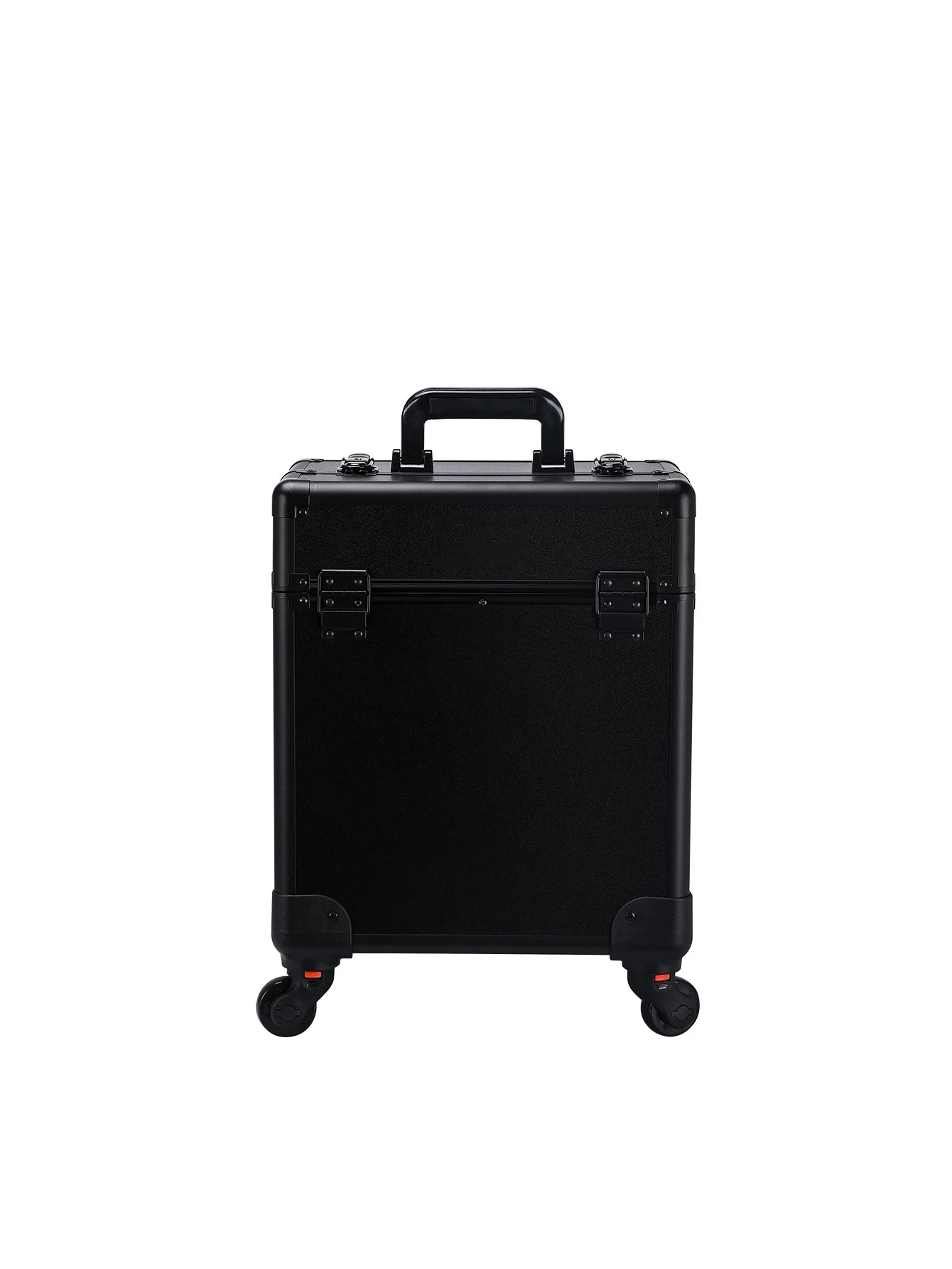 Aluminum Rolling Makeup Case Lockable Cosmetic Salon Organizer Trolley Case with Trays
