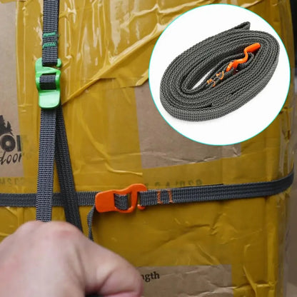 200cm Camping Outdoor Travel Equipment Durable Quick Release Luggage Strap with Stainless Steel Buckle Hook Release Type Gear