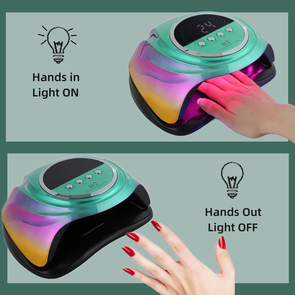 D7 Professional Nail Dryer Lamp For Manicure Powerful UV Gel Nail Lamp 66 LEDs Automatic Sensing Gel Polish Drying Lamp