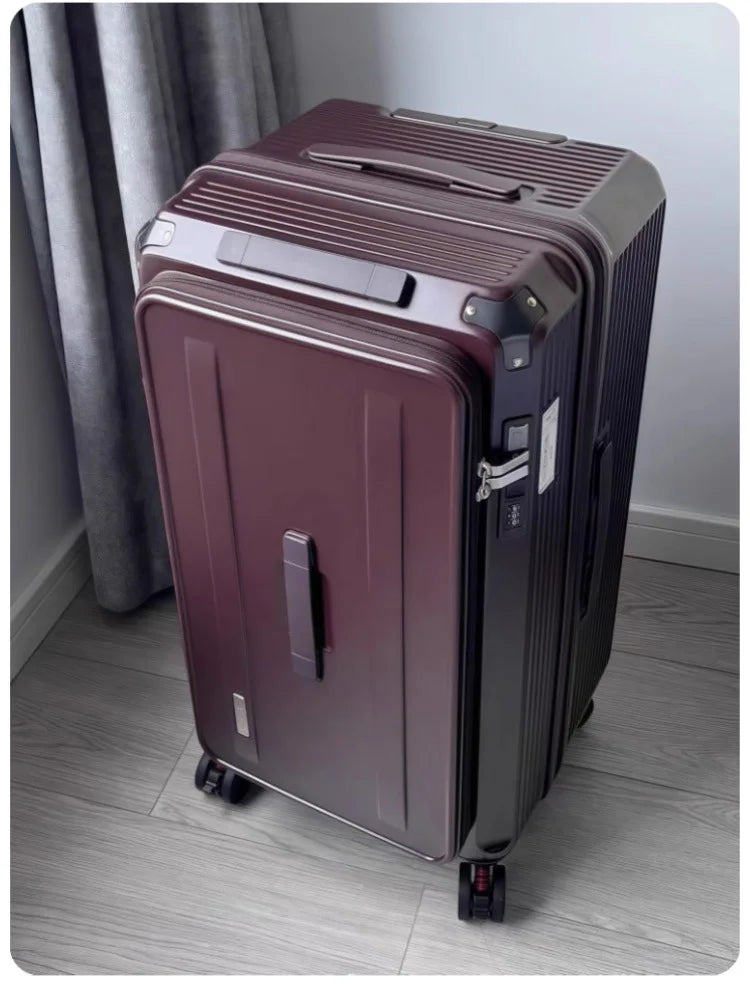 Expandable Luggage, Large-Capacity Thickened Trolley Case, 24-inch Travel Suitcase, Luggage with Combination Lock, Sturdy and Durable