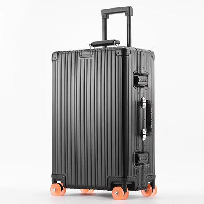 All Aluminum-Magnesium Suitcase Travel Rolling Luggage Alloy Trolley Case Bag with Spinner Silent Wheel TSA Lock Carry-On Cabins