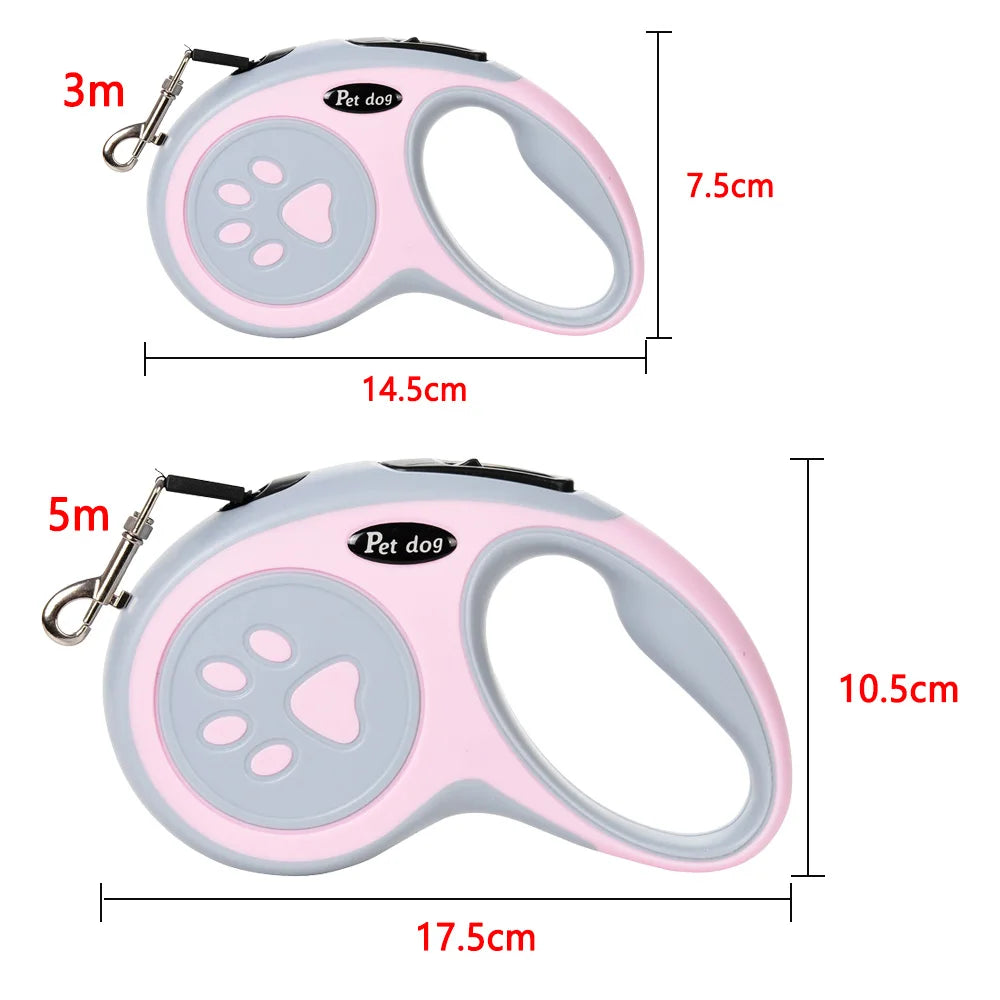 3 Meters 5 Meters Nylon Pet Dog Leash for Small Medium Dogs Cat Outdoor Hiking Retractable Puppy Belt Chihuahua Bulldog Supplies
