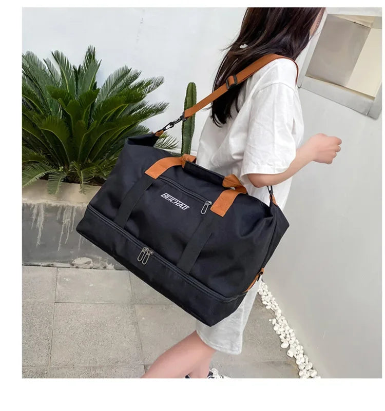 Travel Gym Bag Short-distance Luggage Portable Fitness Bags Shoulder Crossbody Chest Bag Handbags Duffle Carry-On Weekender Bag