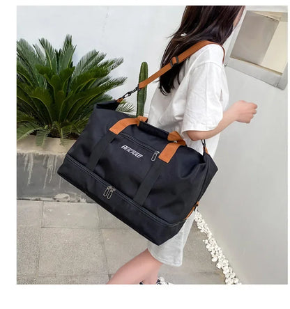 Travel Gym Bag Short-distance Luggage Portable Fitness Bags Shoulder Crossbody Chest Bag Handbags Duffle Carry-On Weekender Bag