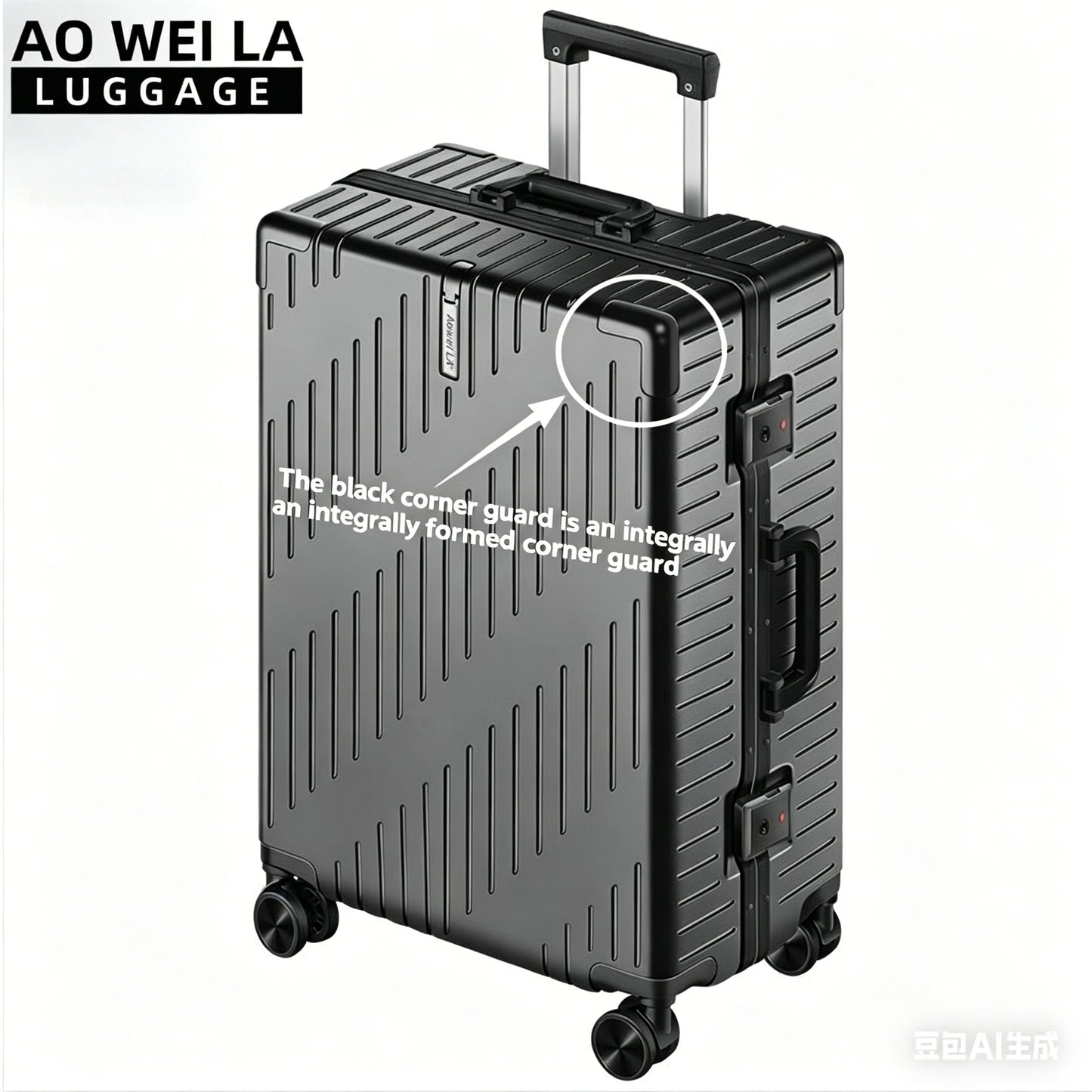 Large Capacity Aluminum Frame Luggage Spinner Wheels Travel Suitcase Durable for Men and Women 20/24 Inch