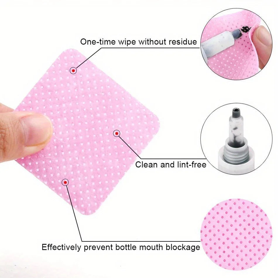 20/100/200/400/600pcs Lint-Free Nail Wipes Gel Cleansing Tissues Aluminum-Free Nail Polish Remover Pads for NaiArt Beauty Cleaning Care Tool