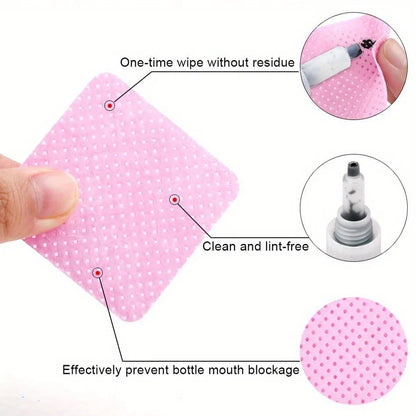 20/100/200/400/600pcs Lint-Free Nail Wipes Gel Cleansing Tissues Aluminum-Free Nail Polish Remover Pads for NaiArt Beauty Cleaning Care Tool