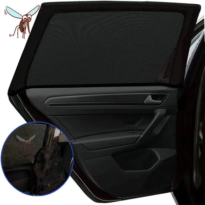 Car Sunshade Mosquito Net Curtain, Breathable Window Mesh, Sun & Insect Protection, Easy Install, for Vehicle & Camping