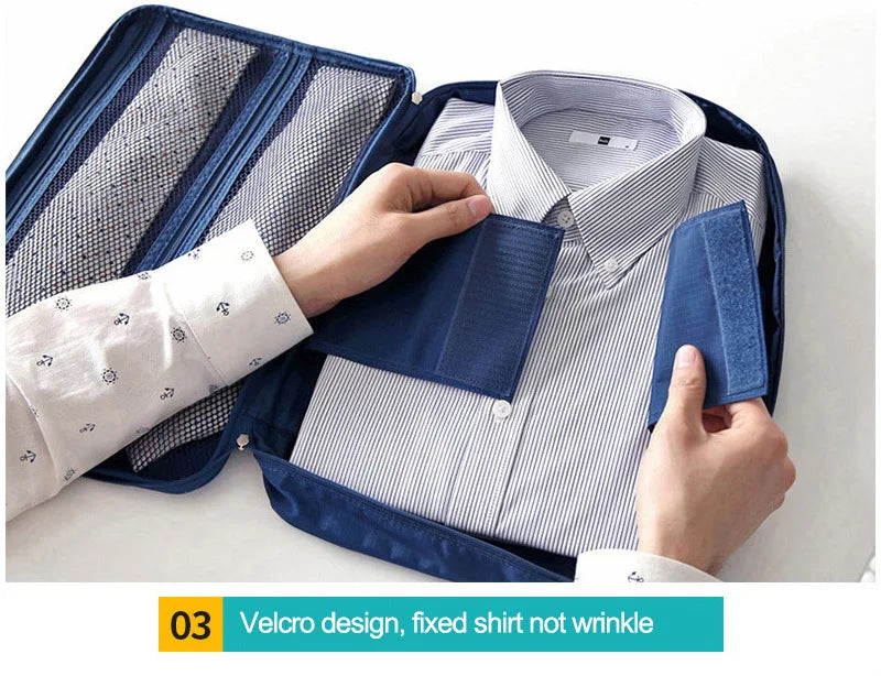Men's Nylon Luggage Travel Bags For Shirt Lightweight Packing Organizer Garment Packing Cubes Luggage Suitcase Male Bag