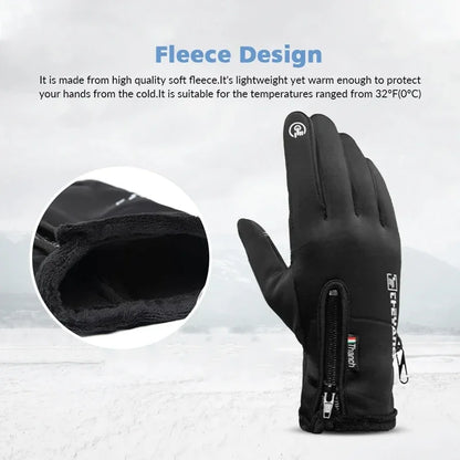 Winter Gloves -40 ℃ Waterproof Thermal Touch Screen Thermal Windproof Warm Gloves Cold Running Riding Sports Hiking Ski Gloves