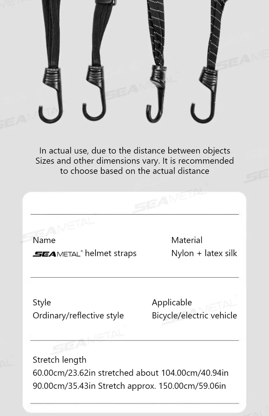 BLALION Motorcycle Luggage Strap Universal Elastic Suitcase with Safety Hook-Versatile Helmet Mesh Gear Transport Durable Sleek