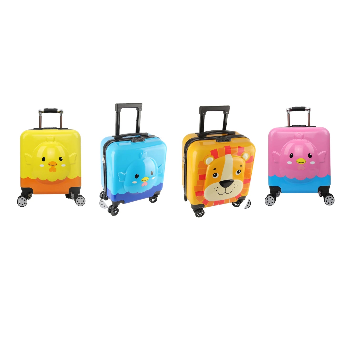 Kids Spinner Luggage 360 Degree Rotation Unisex Trolley Case Toddler Suitcase with Compartment Bag for Travel