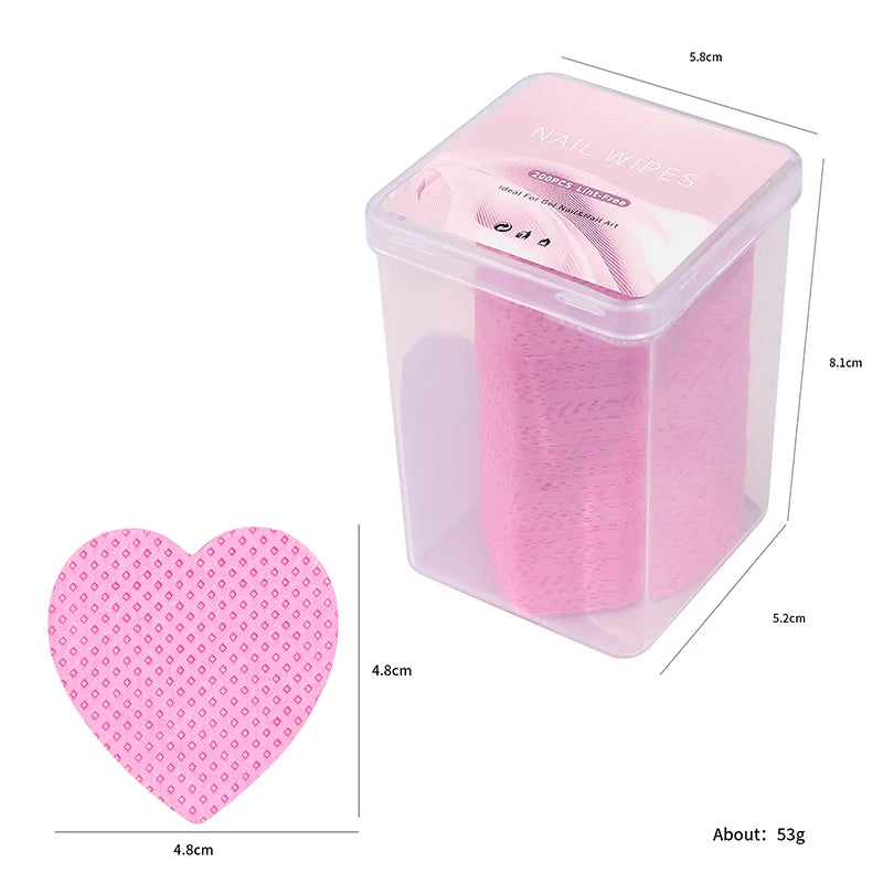 200pcs Gel Nail Polish Remover Wipes Cleaner Manicure Nail Remover Lint-Free Cotton Wipes Cleaner Paper Pad Makeup Tool Wholesale