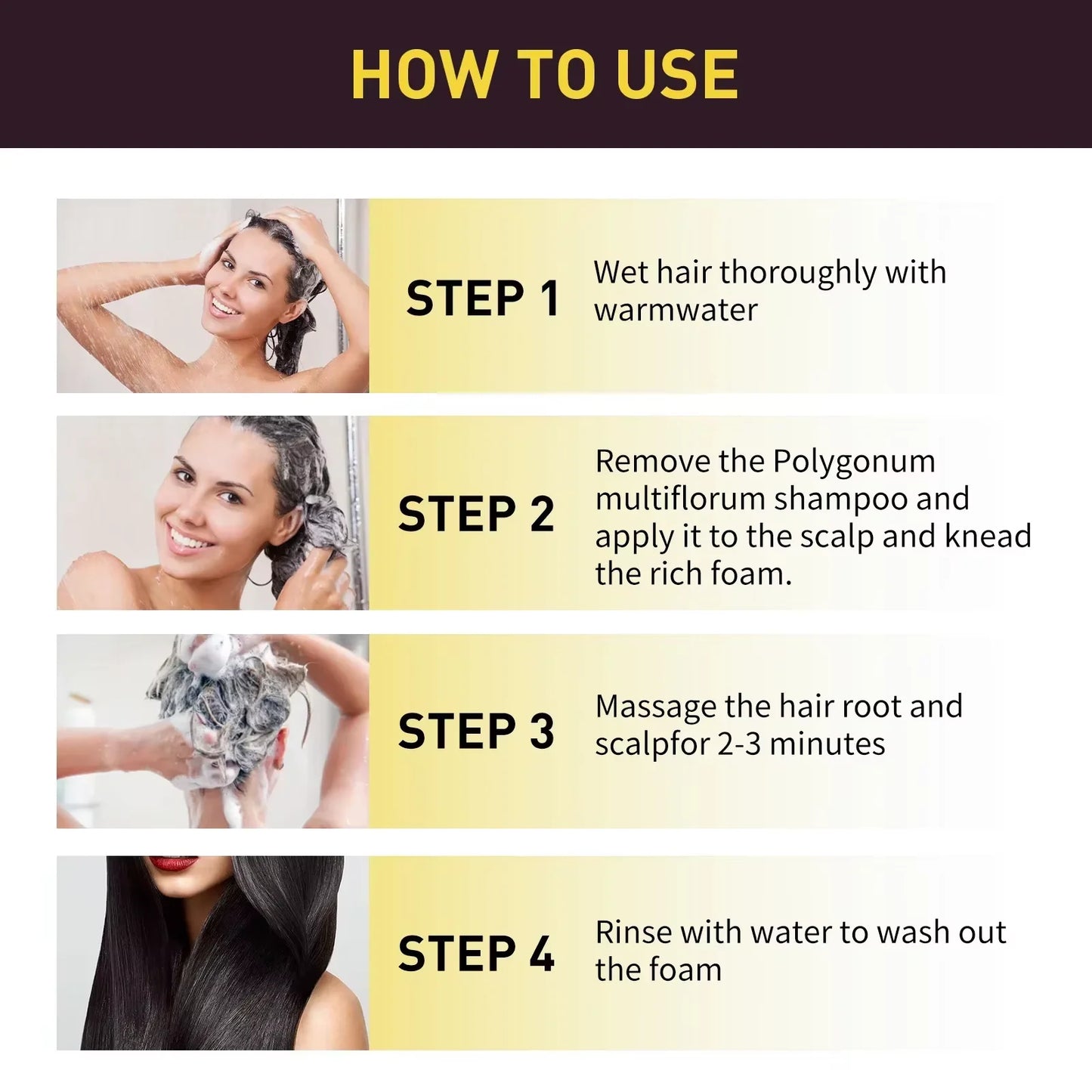 100ml Natural Herbal Hair Dye Shampoo 3 in 1 Change Hair Color Gray Hair to Dark Brown Black Deep Nourishing Fashion Hairs Care