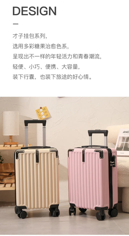18 inch Student suitcase Travel Bag Women's Bag Back to School Spinner Wheel Suitcase Carry-On Boarding Travel