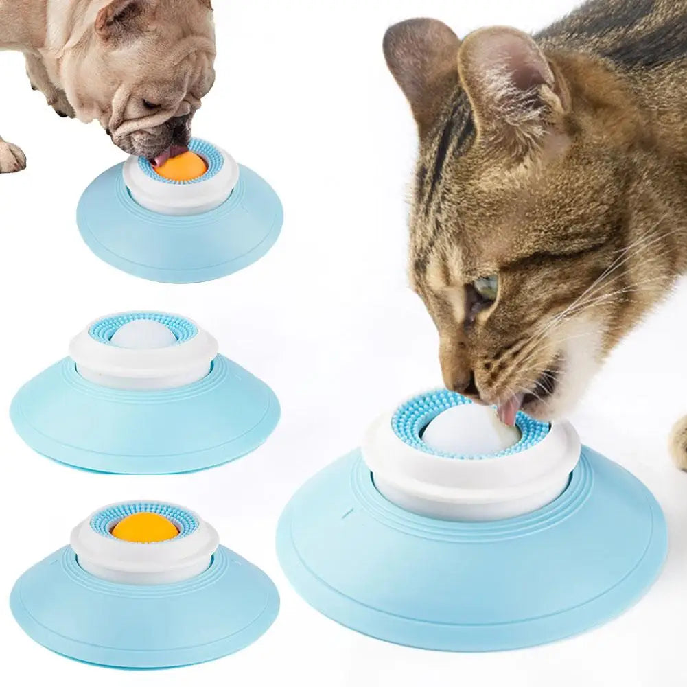 Non-Slip (Stay in Place) Dog Lick Ball Toy Slow Feeder for Dog Cat Liquid Food Calming Enrichment Toy for Bathing Grooming Anxiety Relief Lick Mat