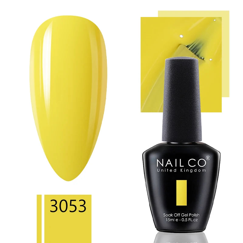 NAILCO 15ml Gel Nail Polish Nude Pink Gellak Color Series Gel Lacquer Set For Nails Glitter UV Nail Art LED Flower Gel Varnishes