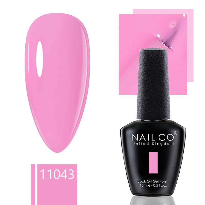 NAILCO 15ml Gel Nail Polish Nude Pink Gellak Color Series Gel Lacquer Set For Nails Glitter UV Nail Art LED Flower Gel Varnishes