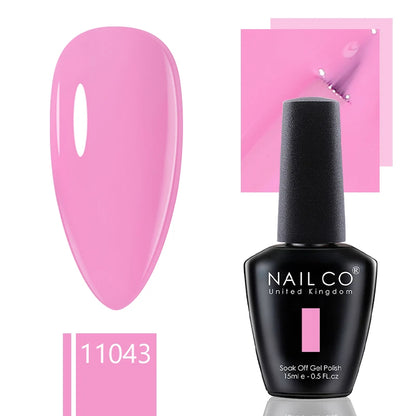 NAILCO 15ml Gel Nail Polish Nude Pink Gellak Color Series Gel Lacquer Set For Nails Glitter UV Nail Art LED Flower Gel Varnishes