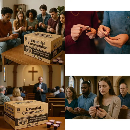 Concord Grape Juice and Wafer Set, 500-Count Prefilled Communion Cups for Church Services and Events
