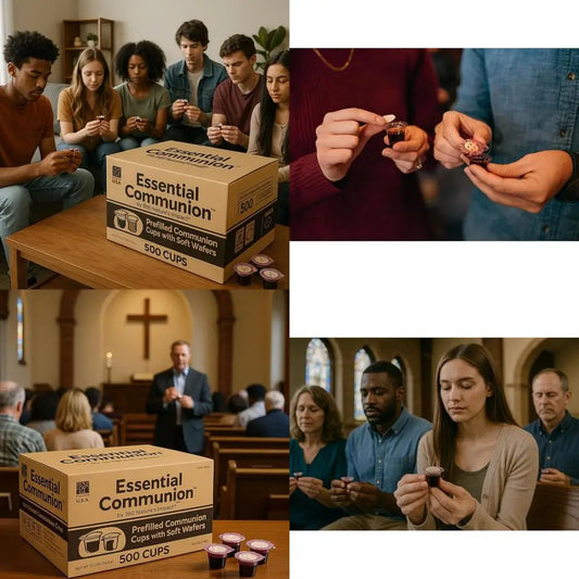 Concord Grape Juice and Wafer Set, 500-Count Prefilled Communion Cups for Church Services and Events
