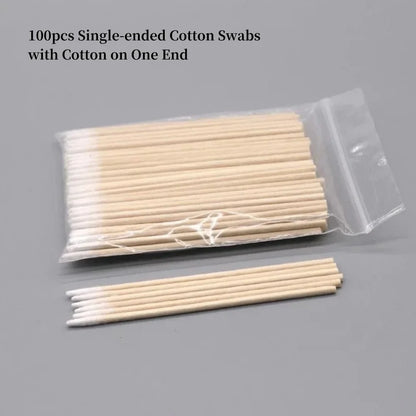50/100/300/500 Nails Wooden Tip Cotton Stick Buds Disposable Ultra-Detail Corrector Nail Polish Remover Clean Sticks Manicure Tools