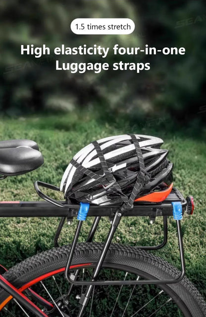 BLALION Motorcycle Luggage Strap Universal Elastic Suitcase with Safety Hook-Versatile Helmet Mesh Gear Transport Durable Sleek