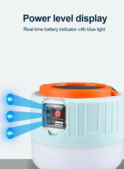 Portable Camping Light Power Bank LED Camping Lanterns Handheld Waterproof Outdoor Tent Light Rechargeable Floodlight Flashlight