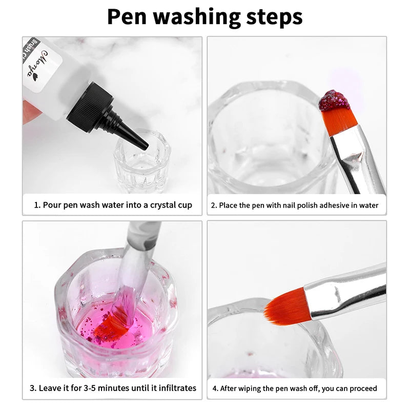 Quick-Degreasing Nail Cleanser 30/60ml - Acrylic & UV Gel Remover for Professional Manicure Tools
