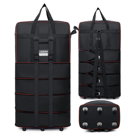 Folding Travel Bag Suitcase Spinner Wheel Abroad 158 Air Consignment Large Capacity Telescopic Duffle Bag