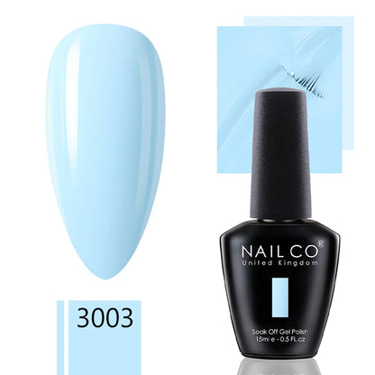 NAILCO 15ml Gel Nail Polish Nude Pink Gellak Color Series Gel Lacquer Set For Nails Glitter UV Nail Art LED Flower Gel Varnishes