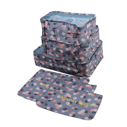 6pcs Travel Organizer Set Suitcase Storage Bag Portable Clothes Underwear Shoes Cubes For Travels Makeup Bags Luggage Organizers