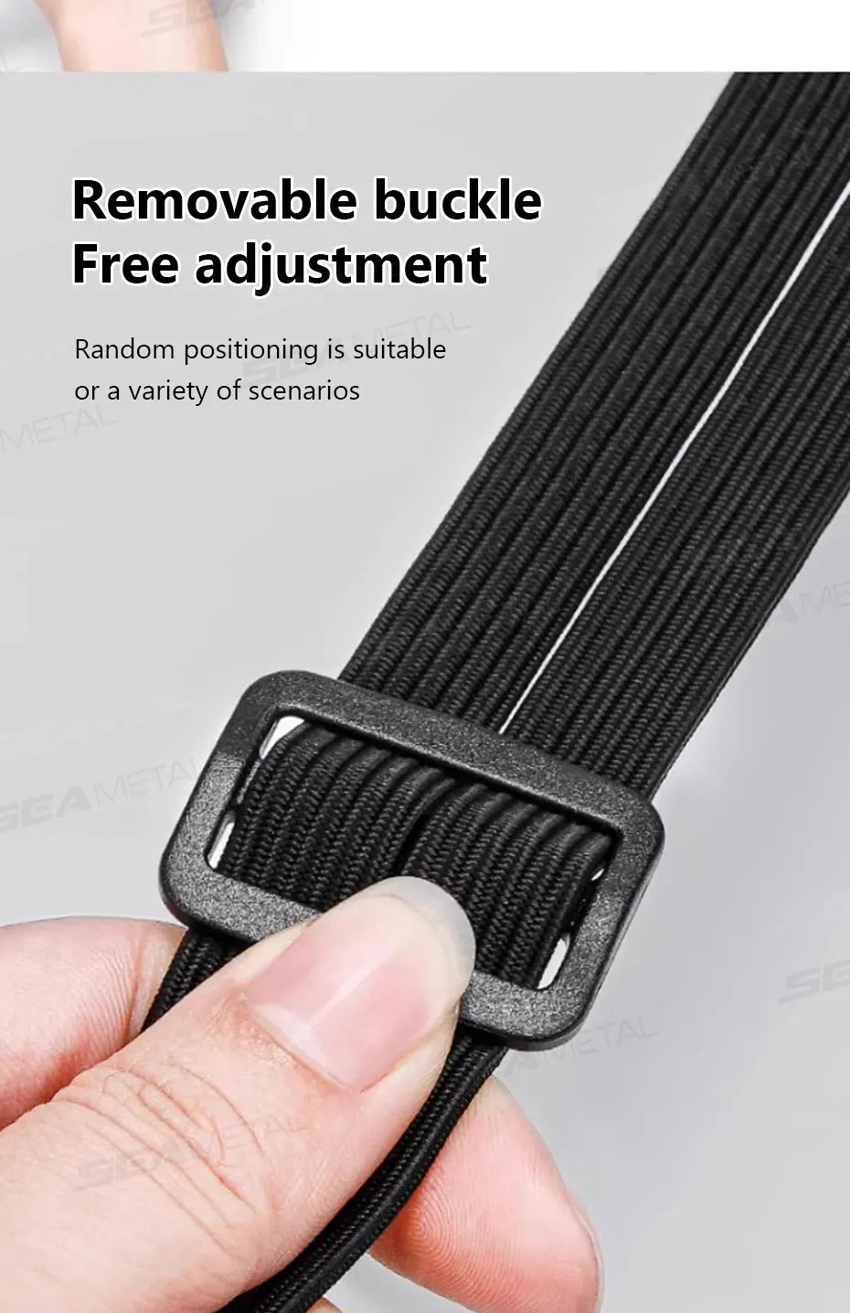 BLALION Motorcycle Luggage Strap Universal Elastic Suitcase with Safety Hook-Versatile Helmet Mesh Gear Transport Durable Sleek