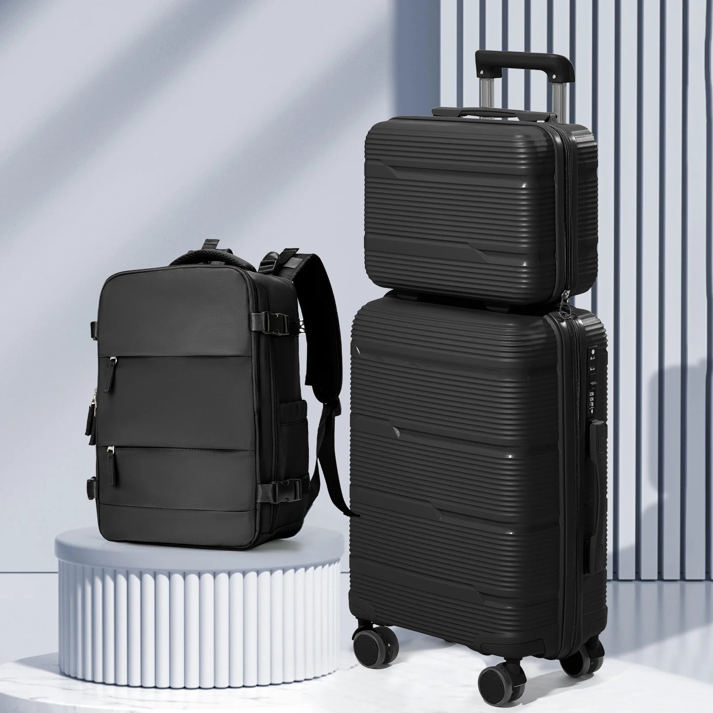 Travel Suitcase set 3 Piece Rolling Carry on Luggage Set Women Men Trolley Case Backpack Boarding Cabin Suitcase Wheels 20 24''