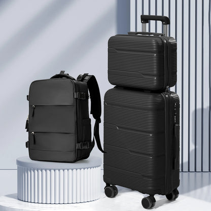 Travel Suitcase set 3 Piece Rolling Carry on Luggage Set Women Men Trolley Case Backpack Boarding Cabin Suitcase Wheels 20 24''