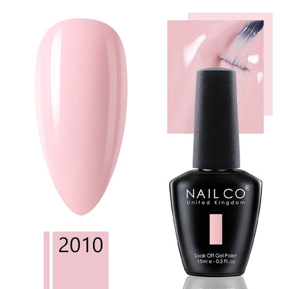 NAILCO 15ml Gel Nail Polish Nude Pink Gellak Color Series Gel Lacquer Set For Nails Glitter UV Nail Art LED Flower Gel Varnishes