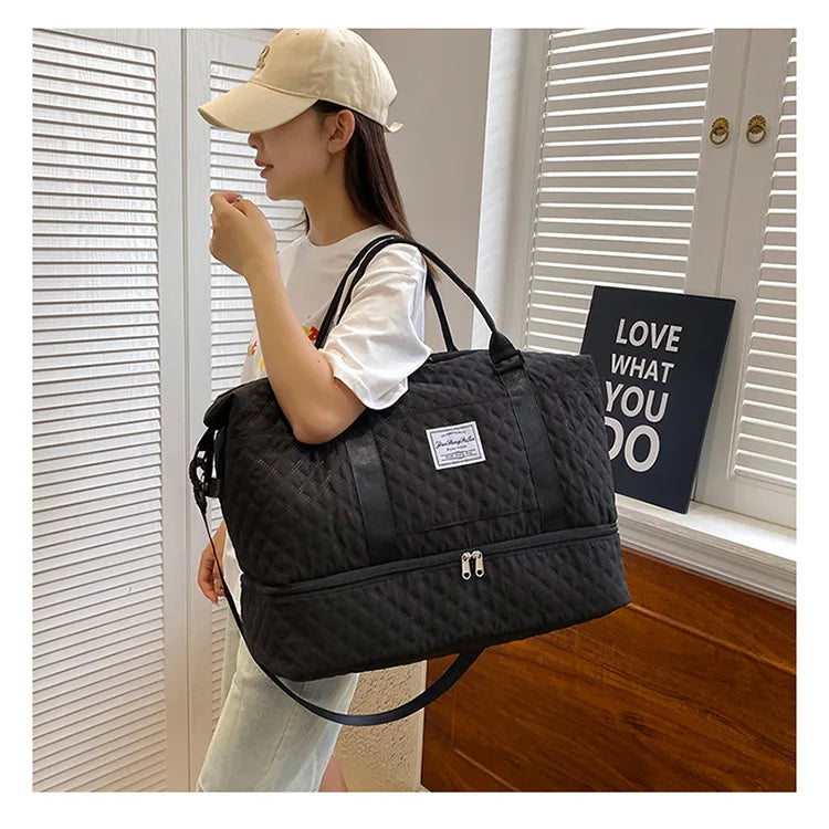 Lightweight Luggage Bag, Large Capacity Travel Duffle Bag Gym Tote Bags, Shoulder Weekender Overnight Bag