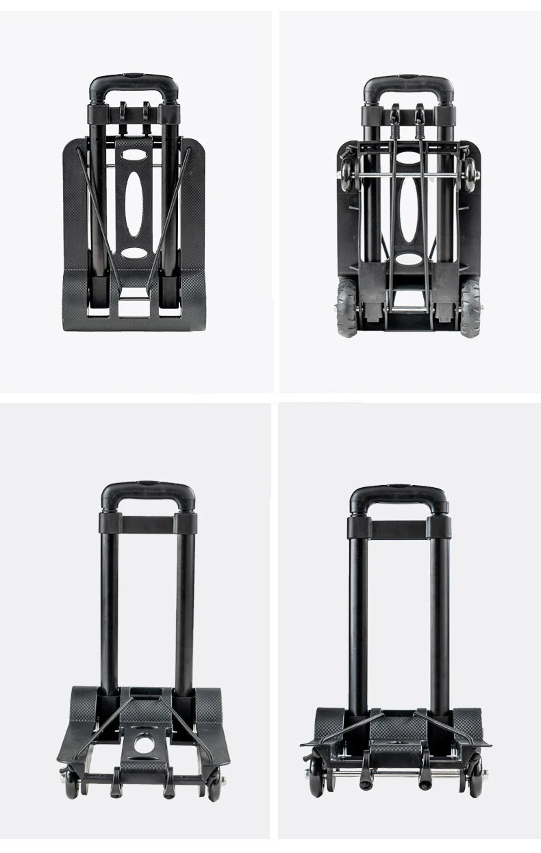 2/4 Wheeled Small Truck with Foldable Pull Rod, Portable Shopping Cart, Household Grocery Cart, Small Pull Cart, Luggage Cart