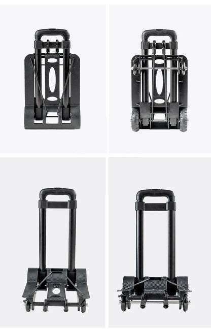 2/4 Wheeled Small Truck with Foldable Pull Rod, Portable Shopping Cart, Household Grocery Cart, Small Pull Cart, Luggage Cart