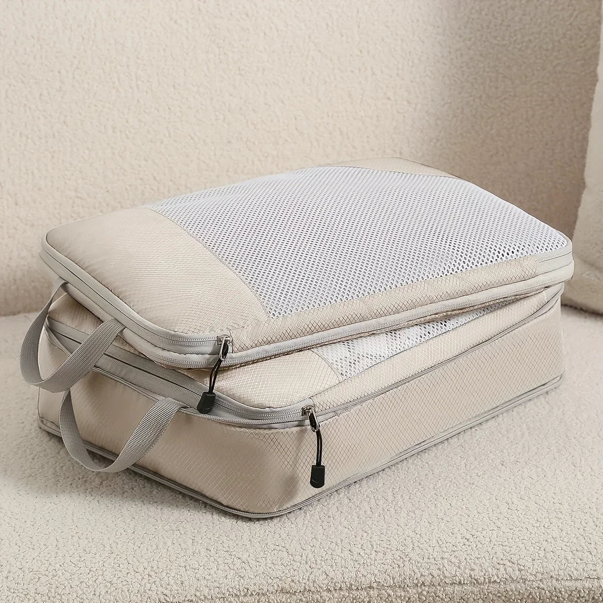 3 Piece Travel Compression Packing Cube, Travel Bag Luggage Organizer Travel Essentials Carry-On Luggage Compression Cube