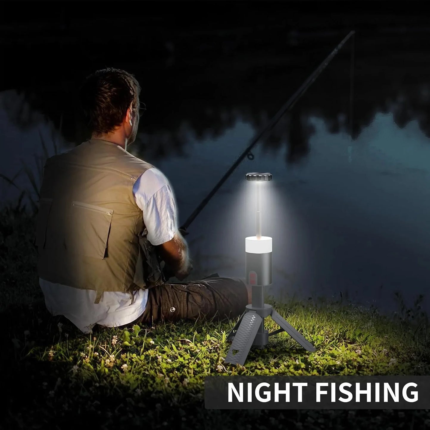 Outdoor Camping LED Lantern 6000mAh Rechargeable High Brightness Long Lasting Portable Light