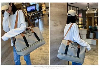 Travel Gym Bag Short-distance Luggage Portable Fitness Bags Shoulder Crossbody Chest Bag Handbags Duffle Carry-On Weekender Bag